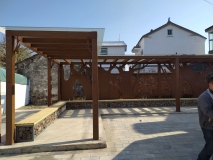 蘇州戶(hù)外玻璃廊架制作安裝效果